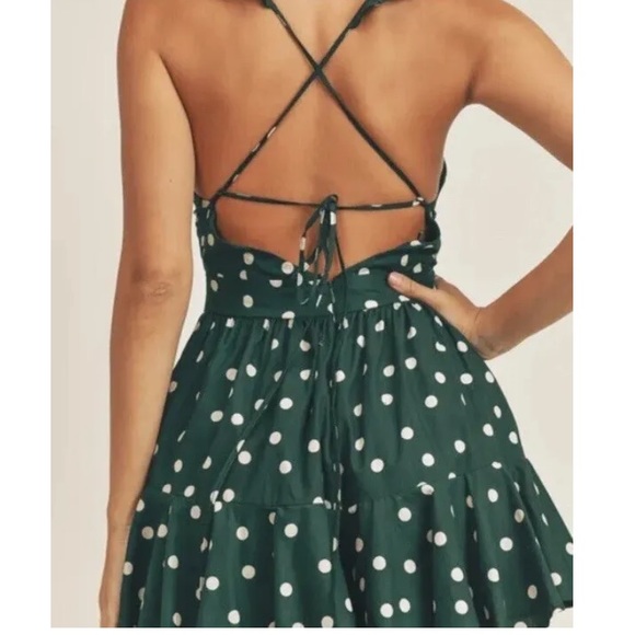 MABLE Gwendolyn Ruffle Top Polka Dot Romper Size Large - Picture 12 of 12